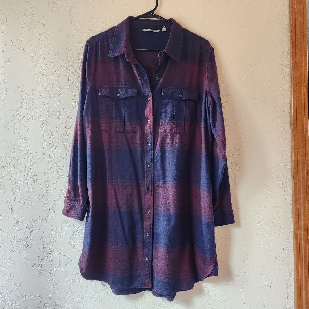 Athleta Trail To Town Flannel Dress